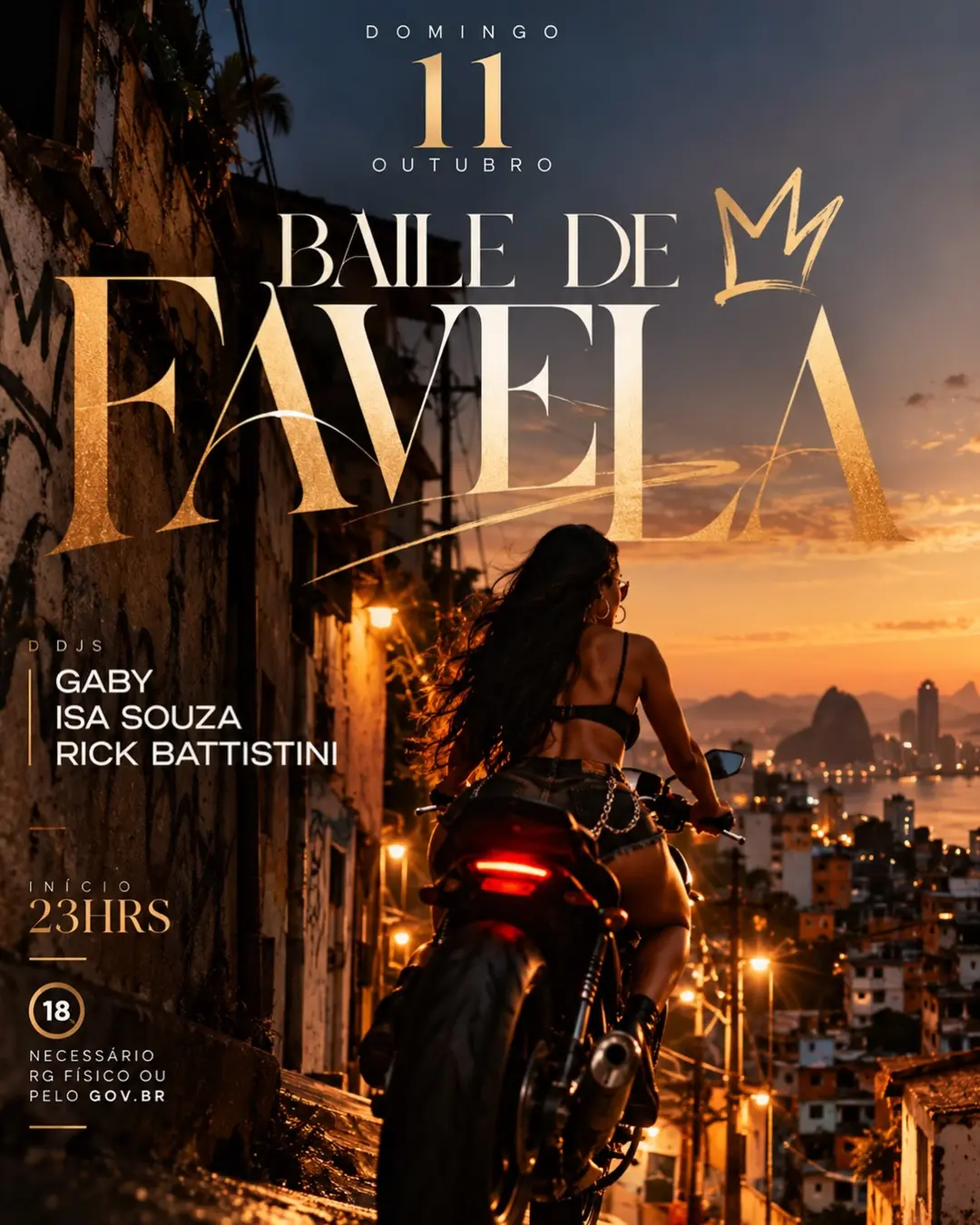 Flyer de Gabi, Isa Souza e Rick Battistini