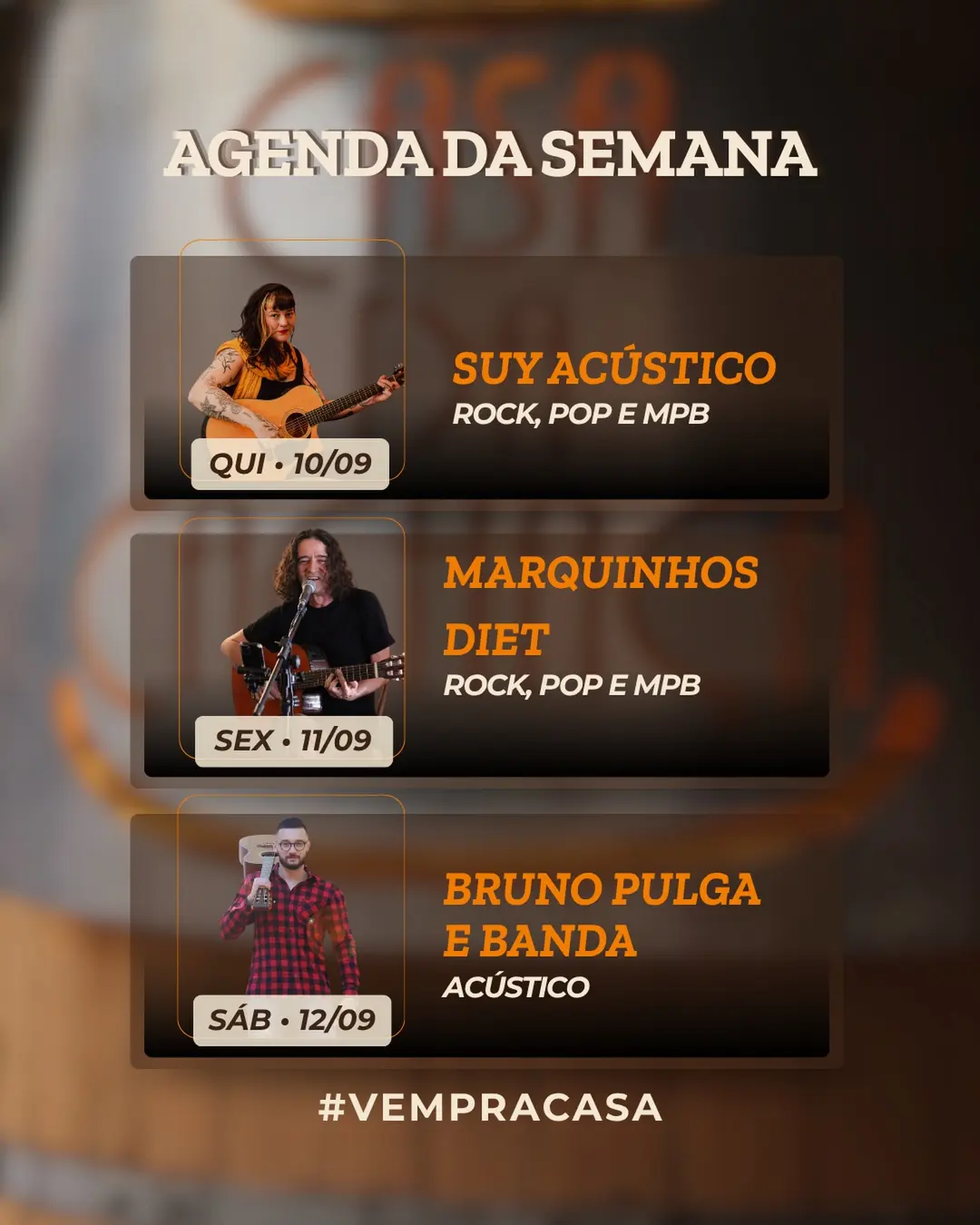 Flyer de Bruno Pulga e Banda