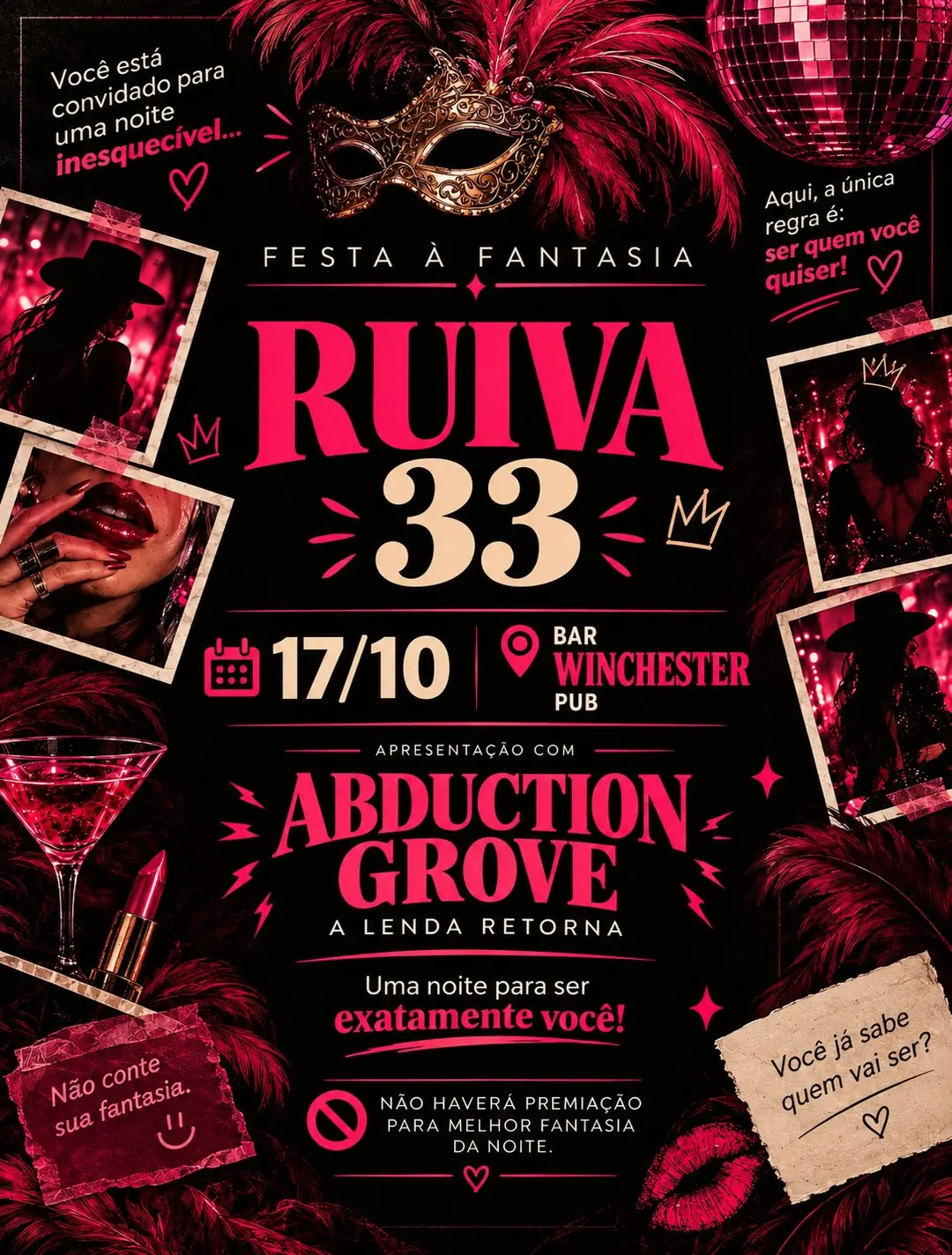 Flyer de Abduction Grove, Khaza, Nairim e Moonchild