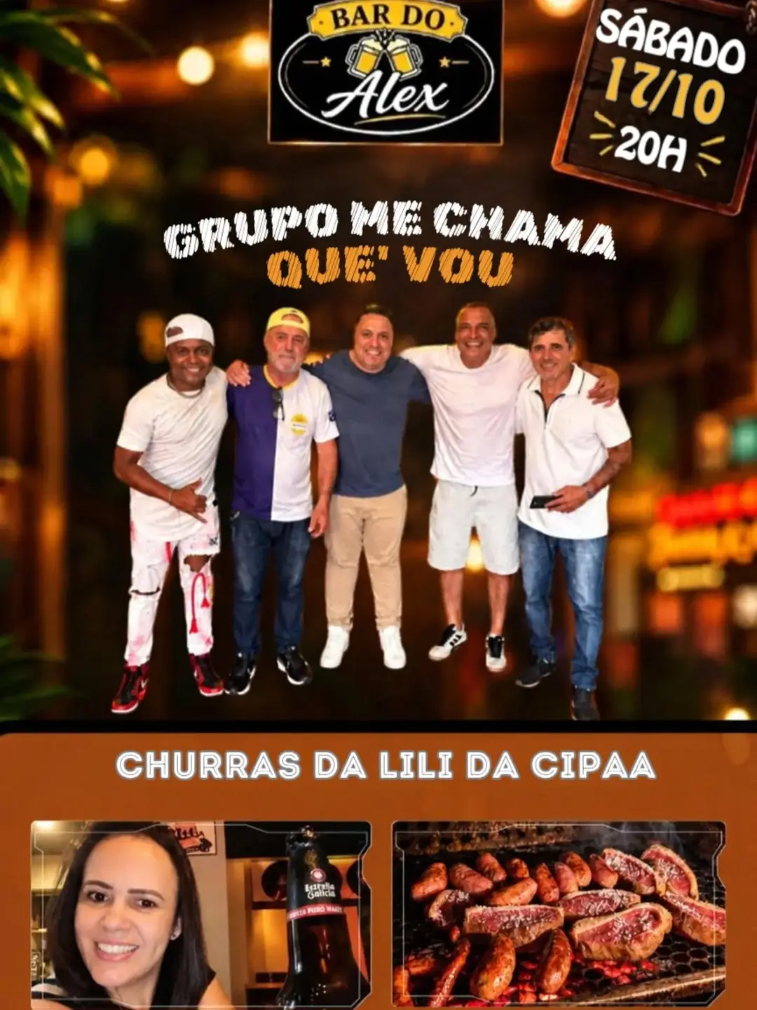 Flyer de Grupo Me Chama Que Vou