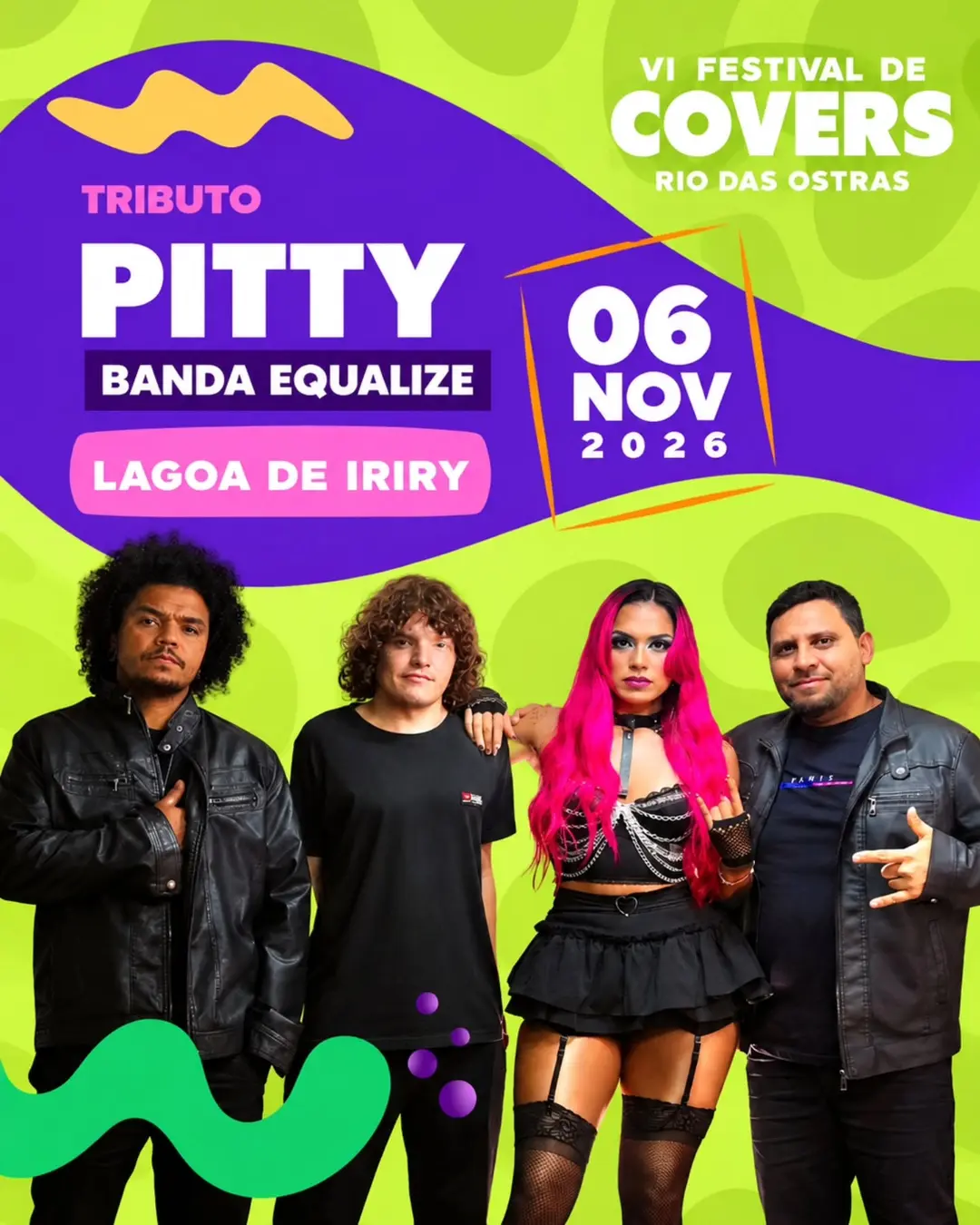 Flyer de Banda Equalize e Black Circle