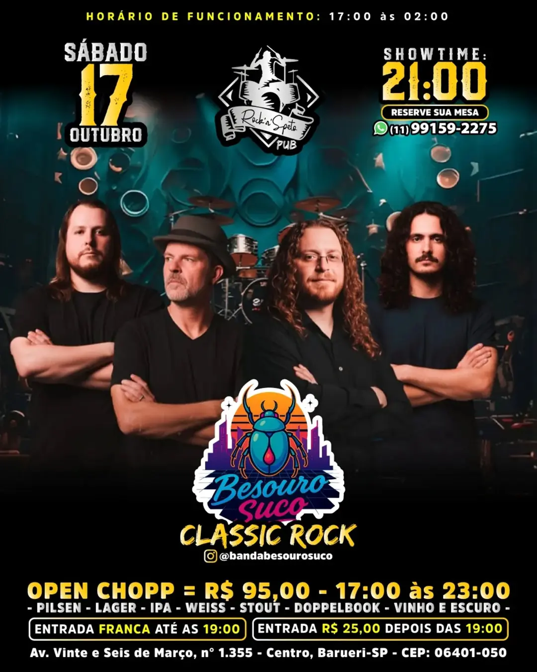 Flyer de Banda Besouro Suco