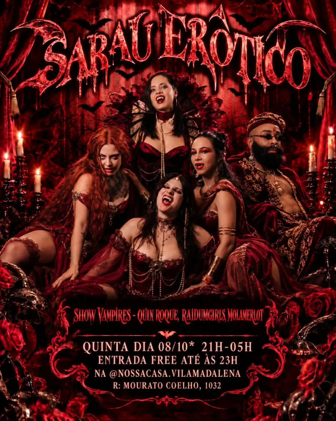 Flyer de Marina Caires, DJ Andi, DivanaMontez e mais 5 artistas