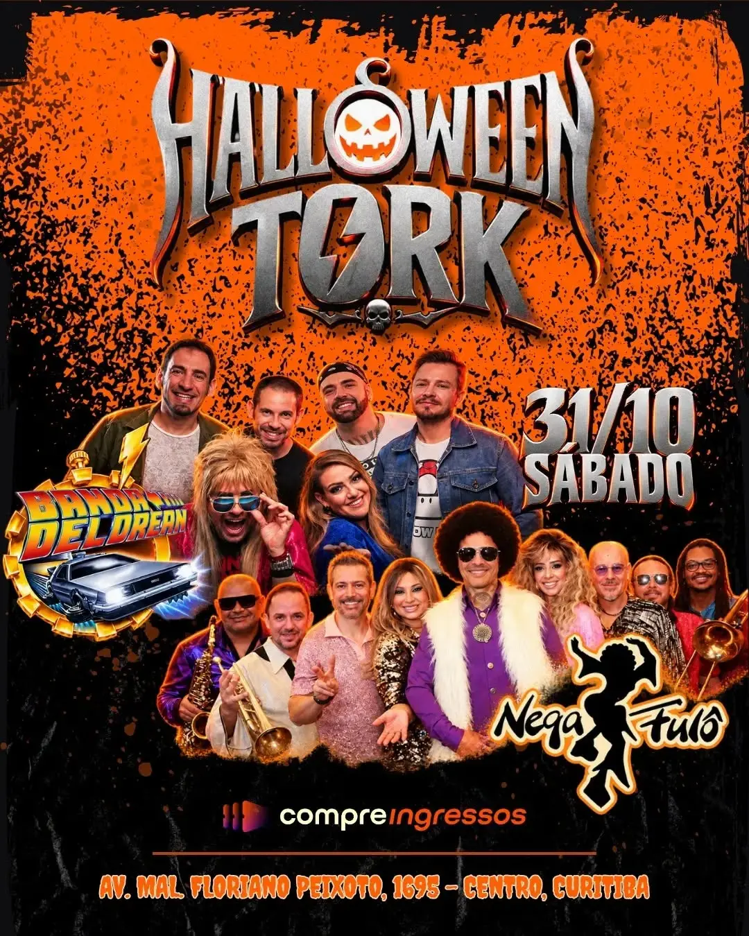 Flyer de Nega Fulô e Delorean