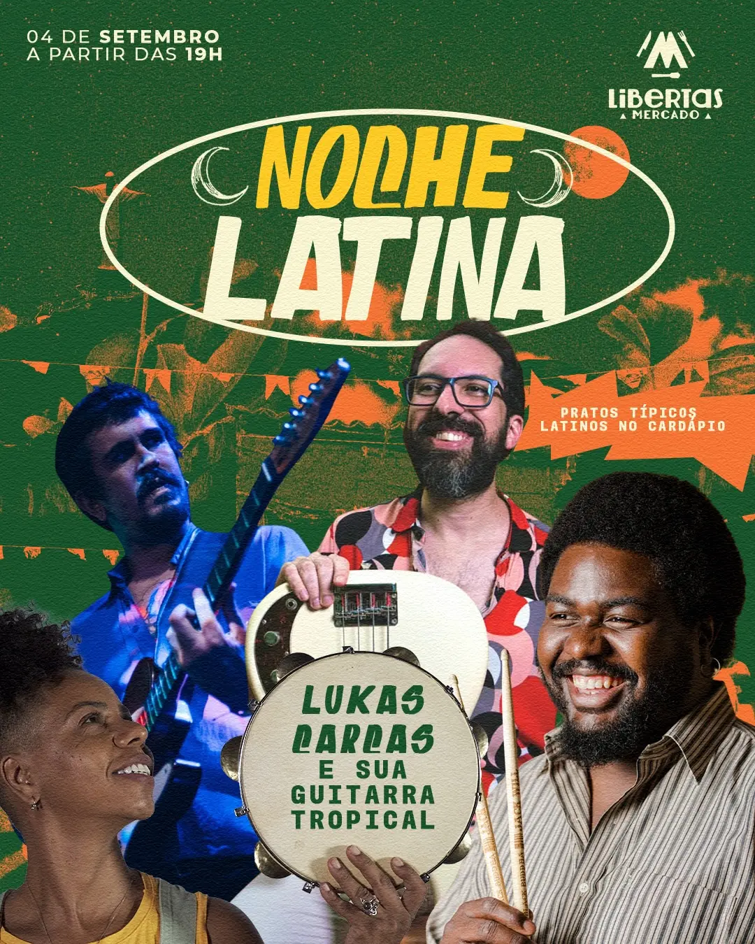 Flyer de Lukas Carcas e Sua Guitarra Tropical