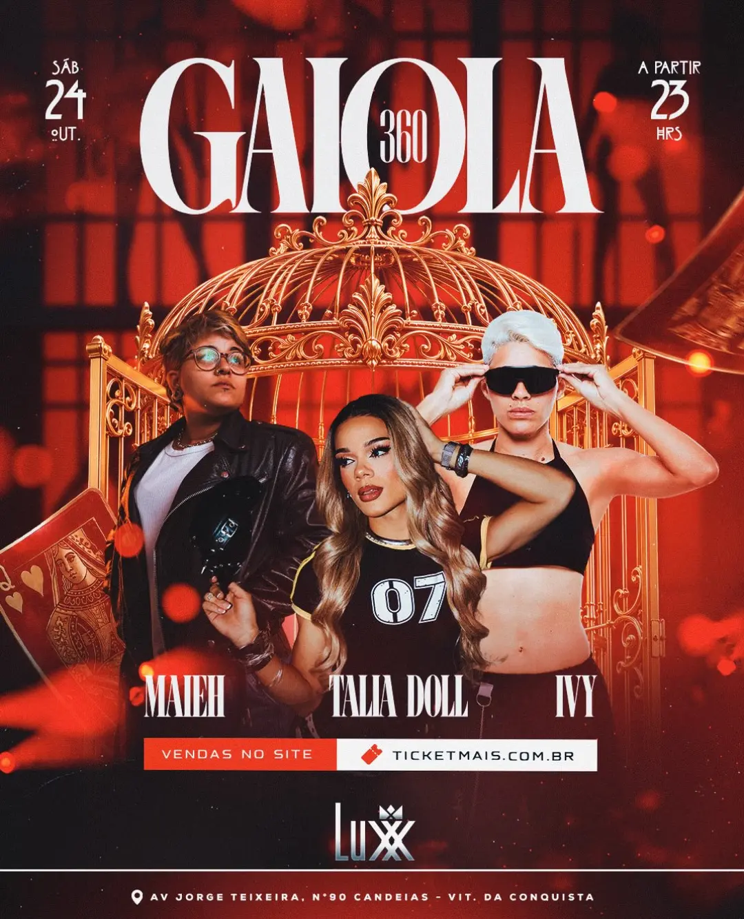 Flyer de Maieh, Ivy Novais e taliadol