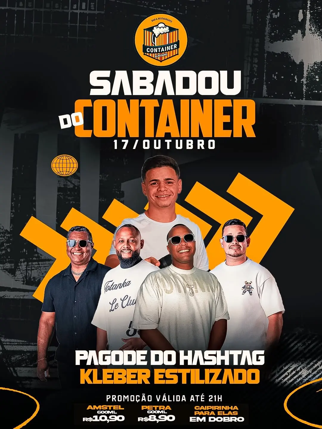 Flyer de Pagode do Hashtag, Kleber Estilizado e mais 2 artistas