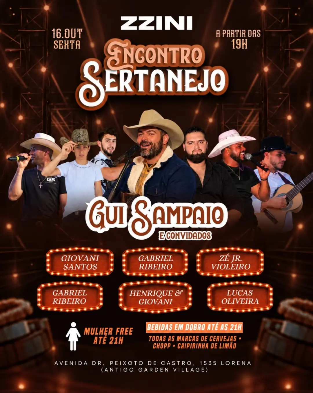 Flyer de Lucas Oliveira e mais 5 artistas