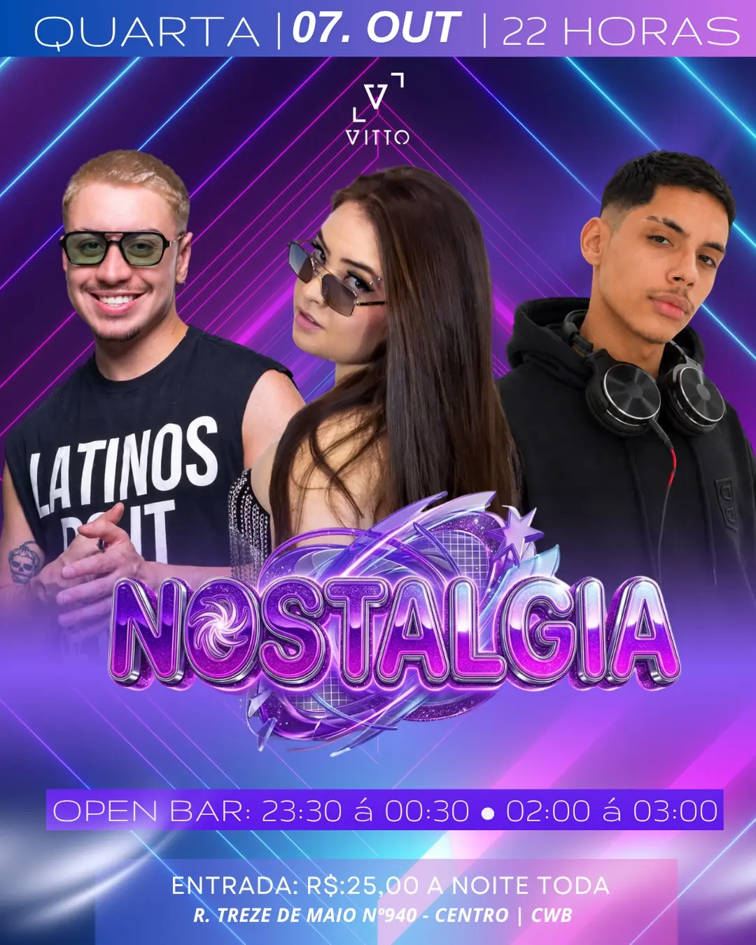 Flyer de Anna Prestes, Vórtex e Brunno Capri