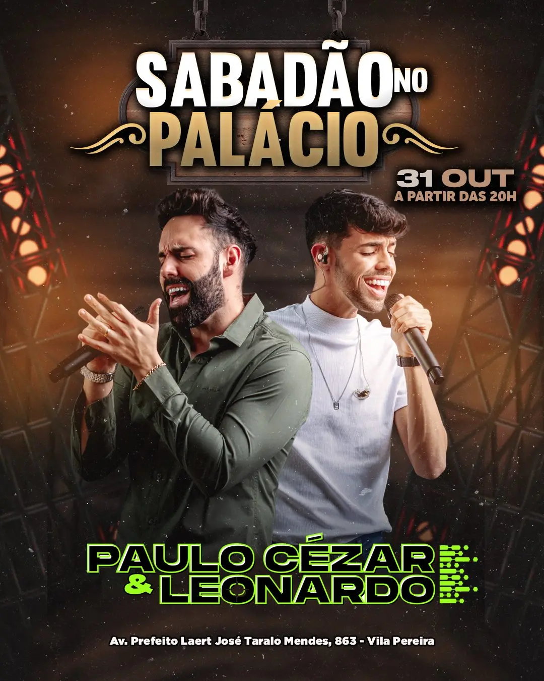 Flyer de Paulo Cézar e Leonardo