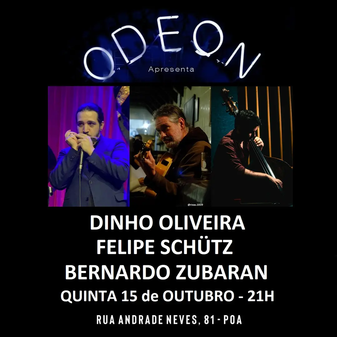 Flyer de Bernardo Schneider Zubaran e mais 2 artistas