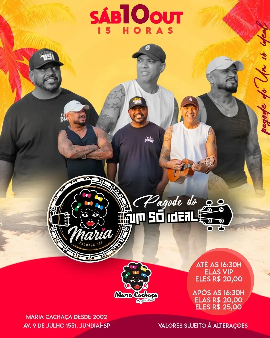 Flyer de Pagode do Um Só Ideal e Um Só Ideal