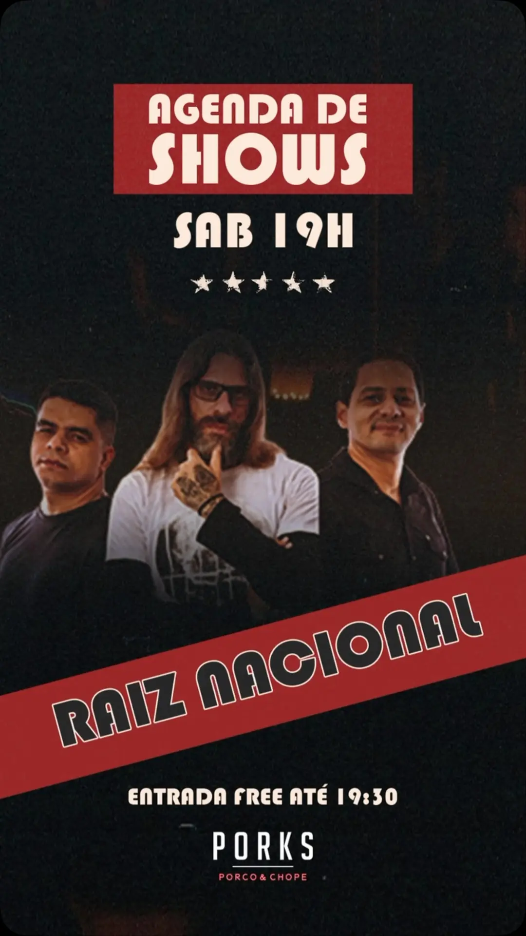 Flyer de Banda Raiz Nacional