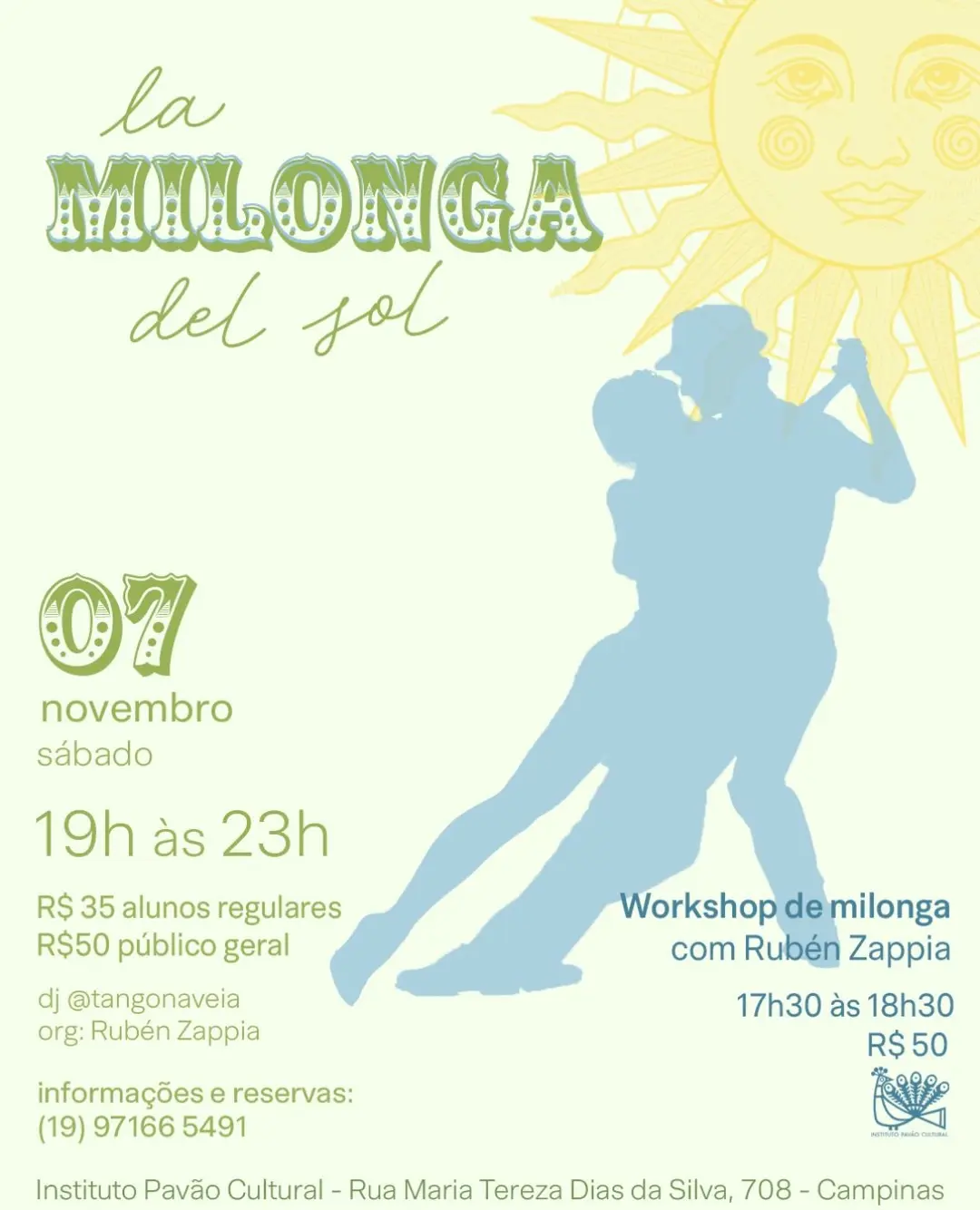 Flyer de La Milonga del Sol