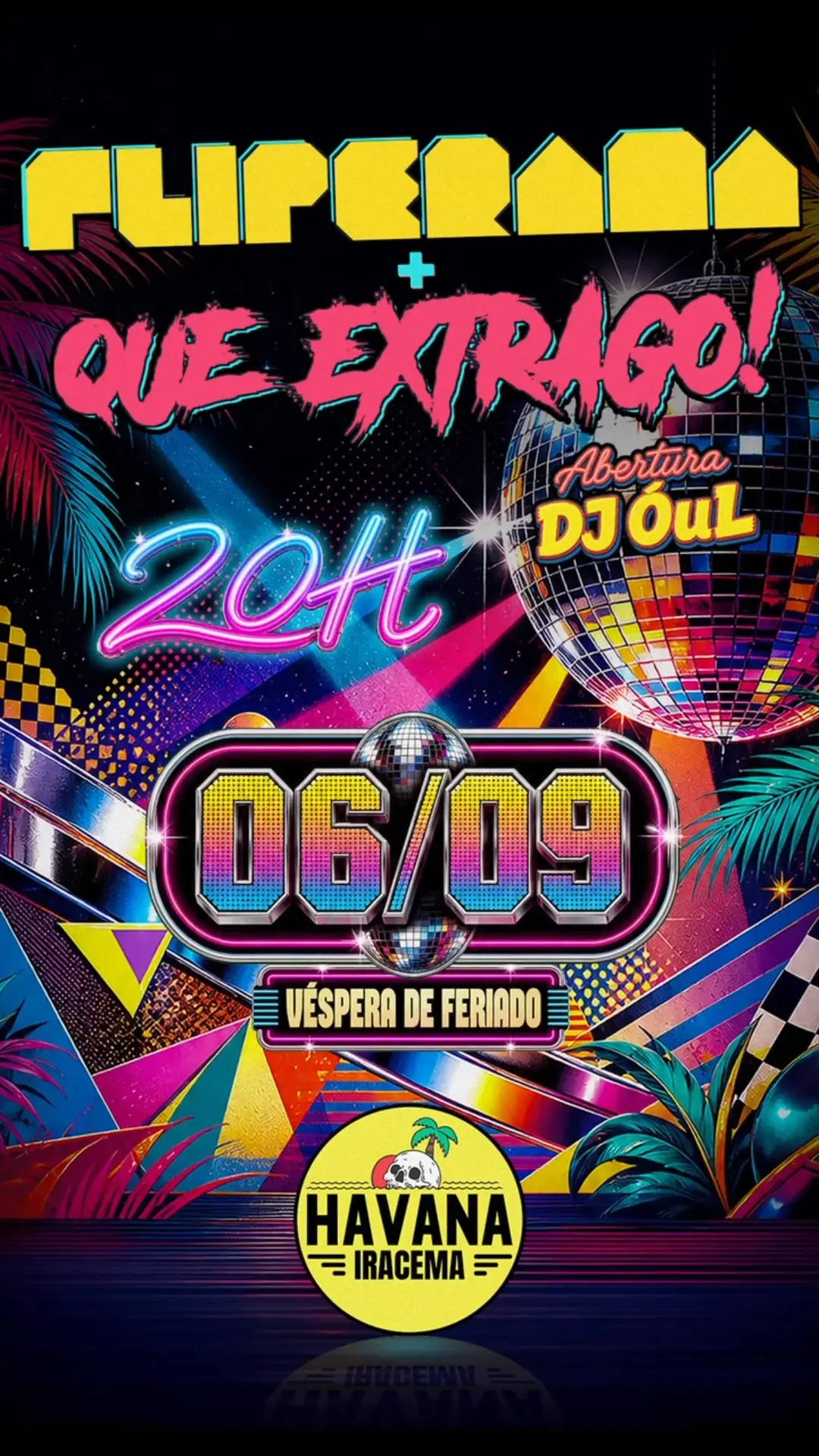 Flyer de Que Extrago!, Leonardo Alves e mais 5 artistas