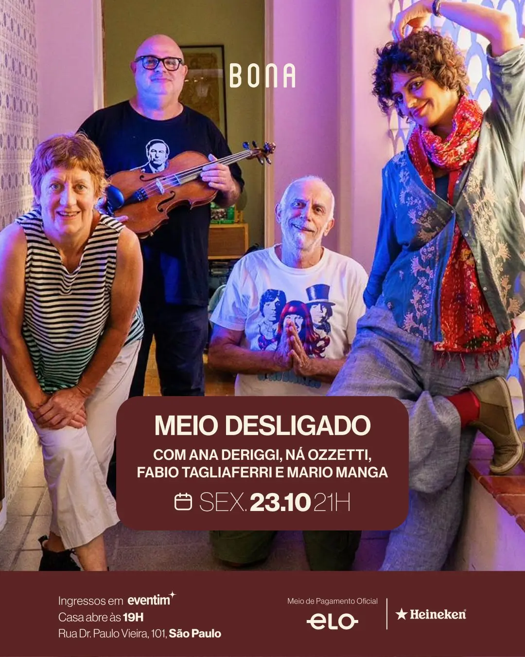 Flyer de Ana Deriggi, Fabio Tagliaferri e mais 2 artistas