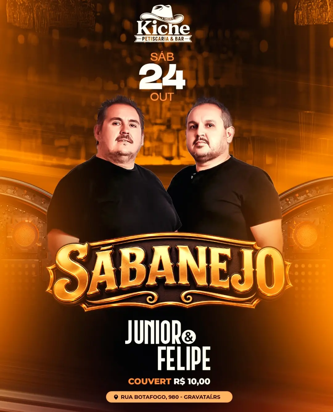 Flyer de Junior e Felipe