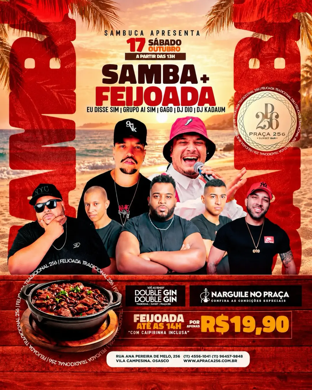 Flyer de Grupo Aí Sim 2011, Eu Disse Sim, Gago e mais 2 artistas