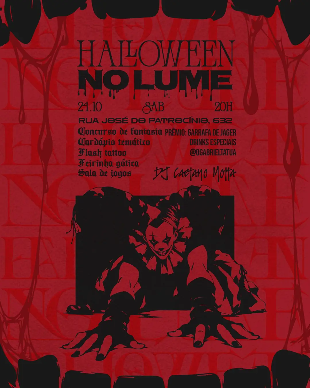 Flyer de DJ Caetano Motta