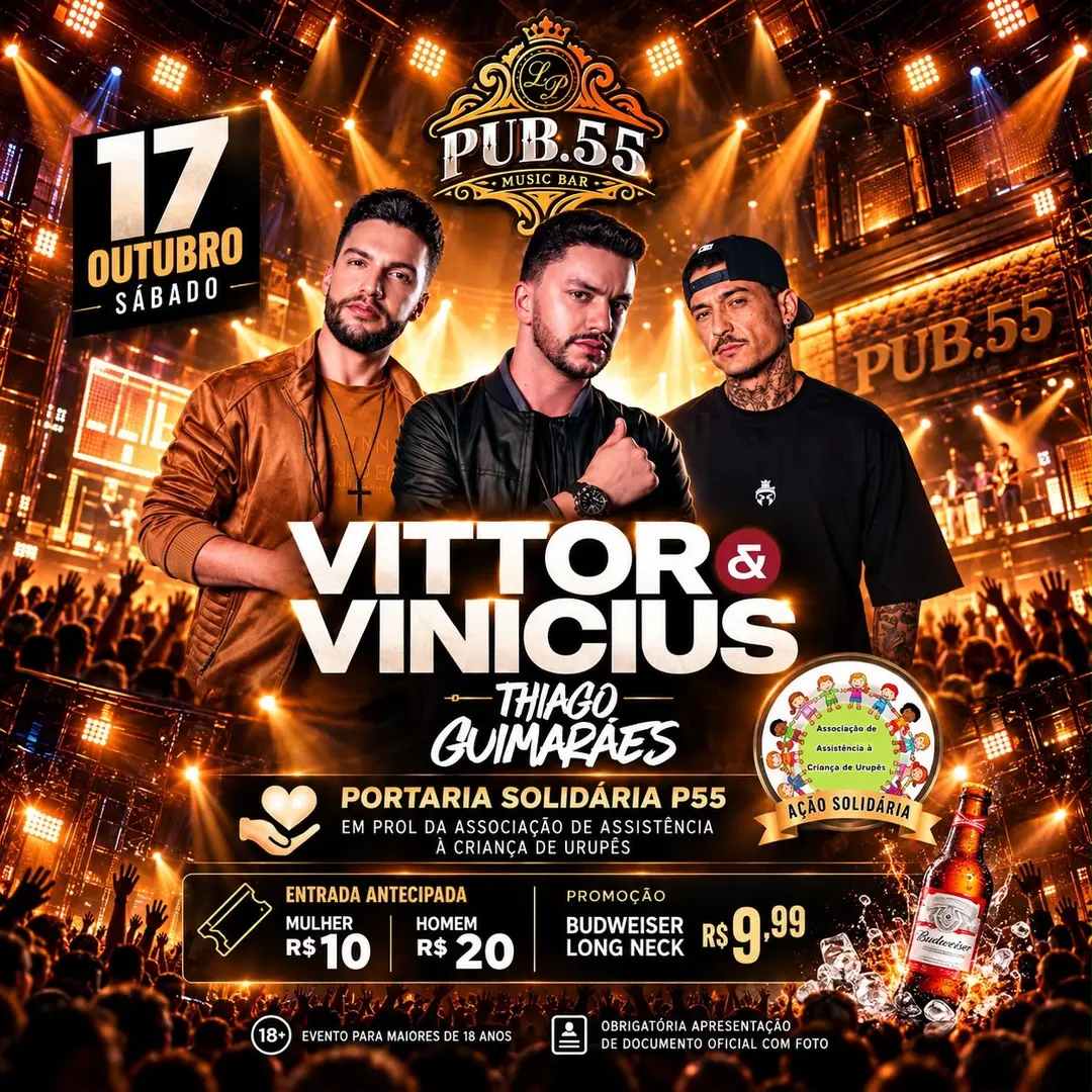 Flyer de Thiago Guimarães e Vittor e Vinicius