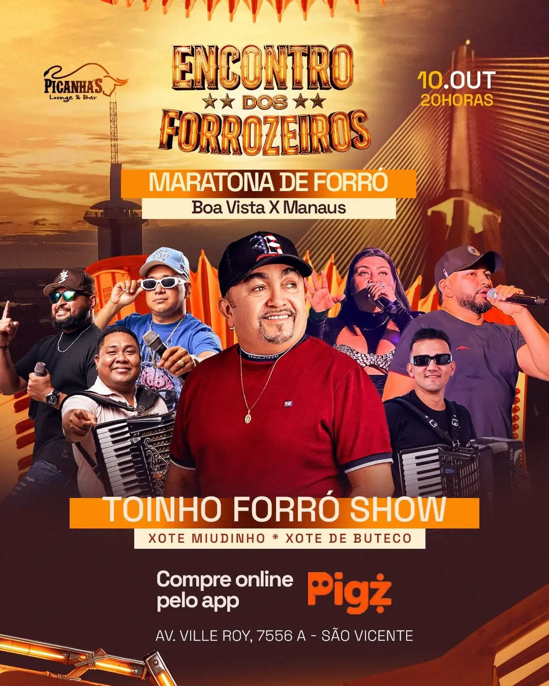 Flyer de Xote Miudinho, Toinho Forró Show e Xote de Buteco