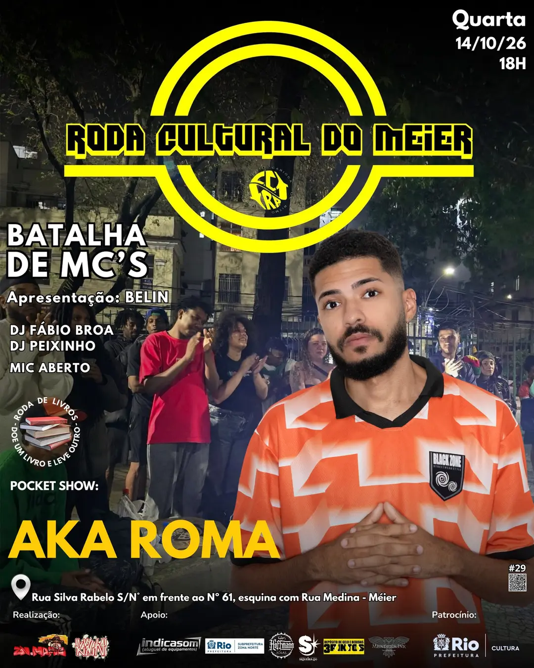 Flyer de El Padrino, Belin, Fabio Broa e mais 3 artistas