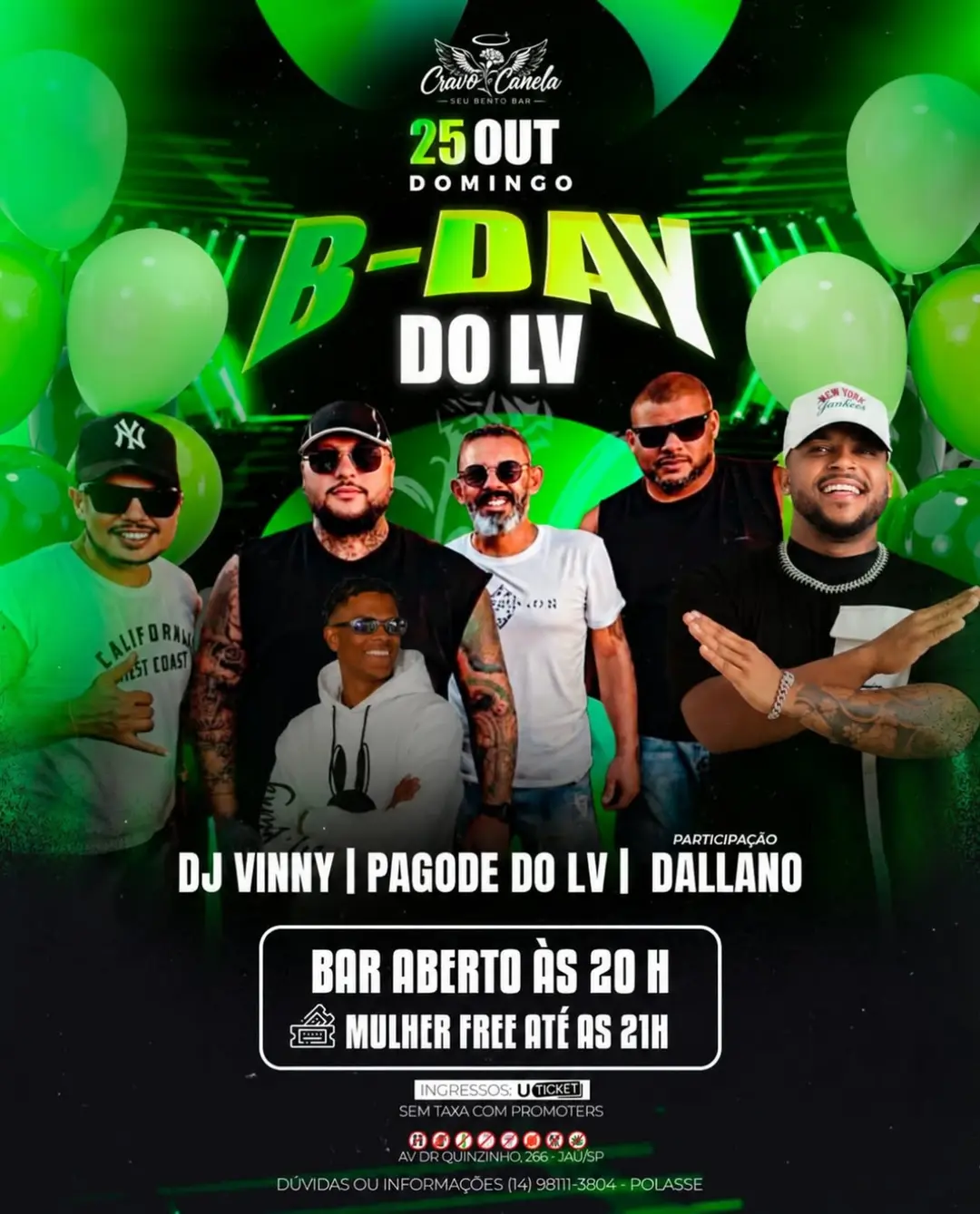 Flyer de LV, Dallano e Vinny