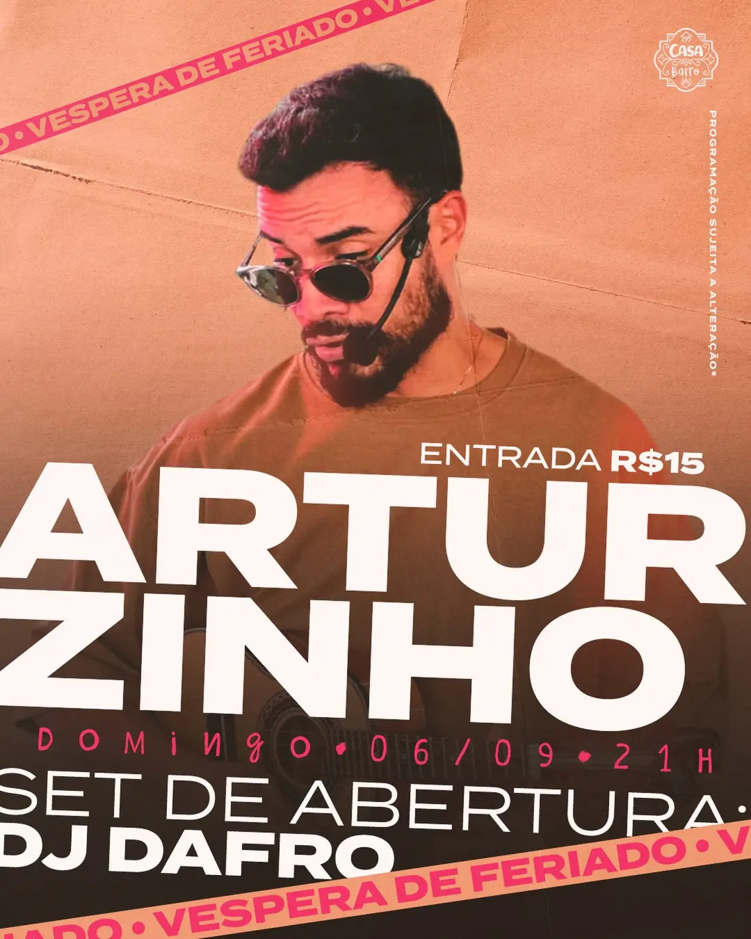 Flyer de Arturzinho e DJ Dafro