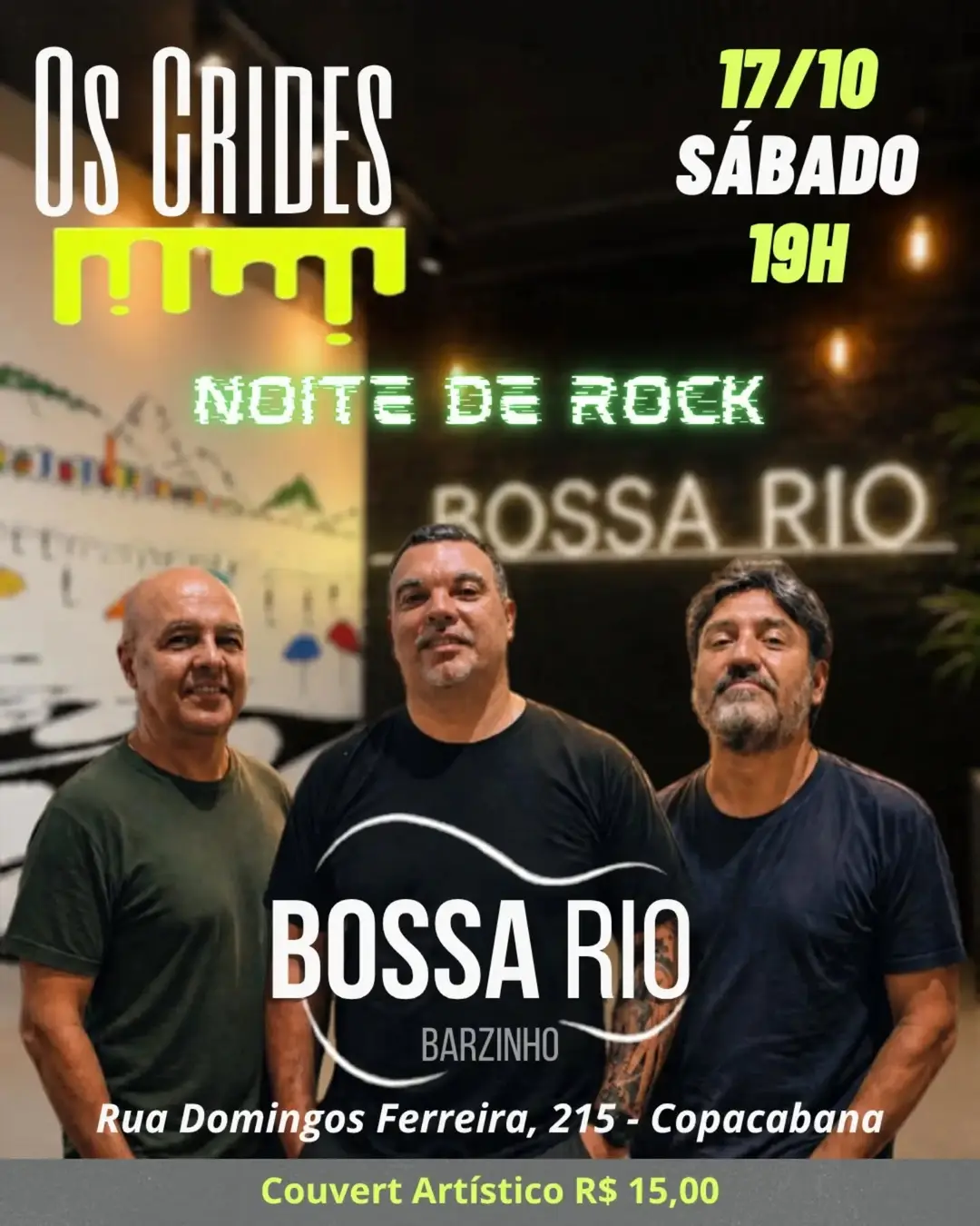 Flyer de Os Crides
