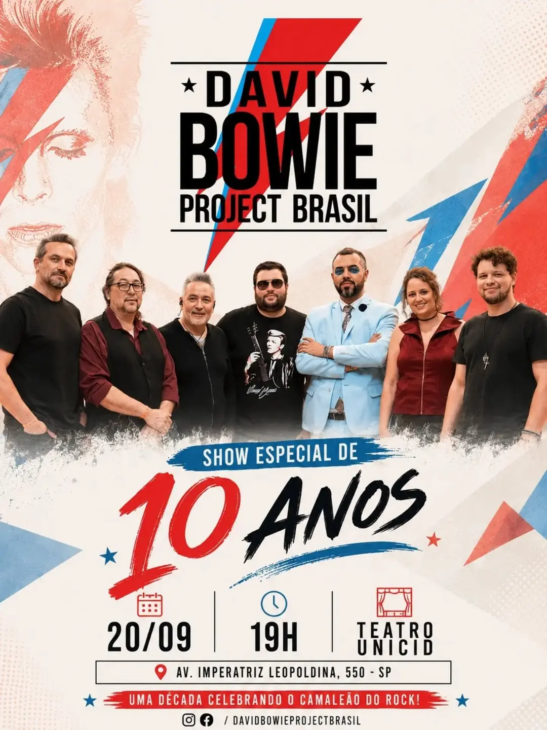Flyer de David Bowie Project Brasil