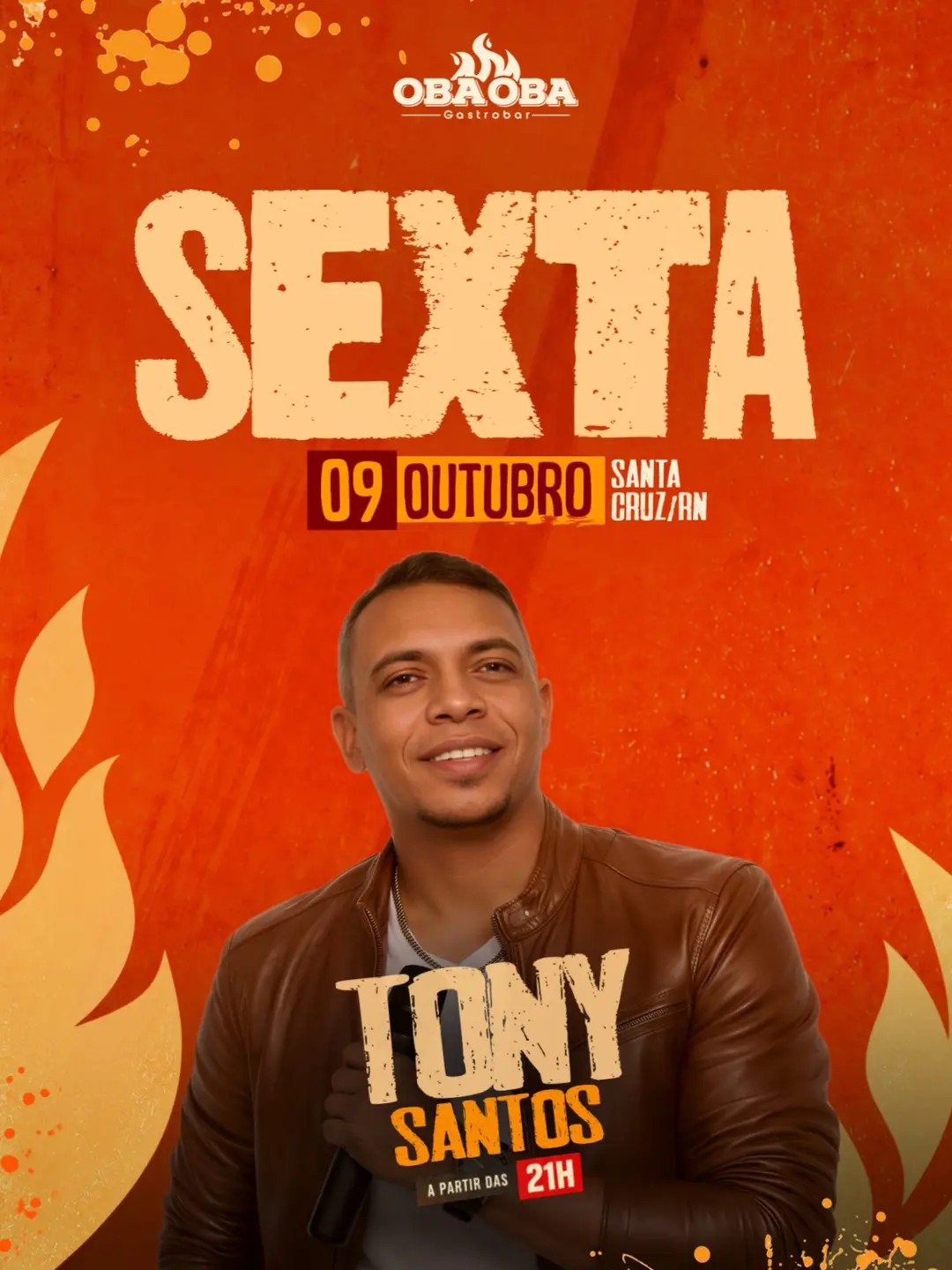 Flyer de Tony Santos