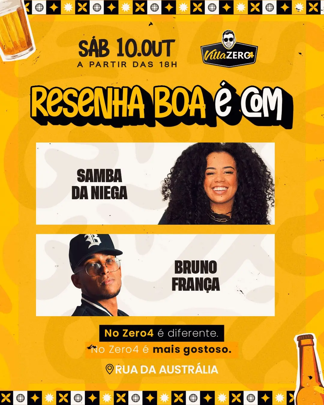 Flyer de Samba da Niega e Bruno França