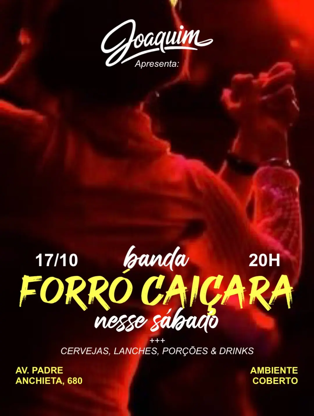 Flyer de Banda Forró Caiçara