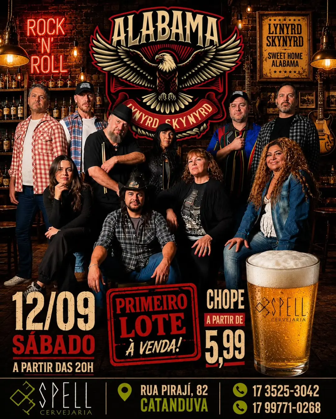 Flyer de Banda Alabama