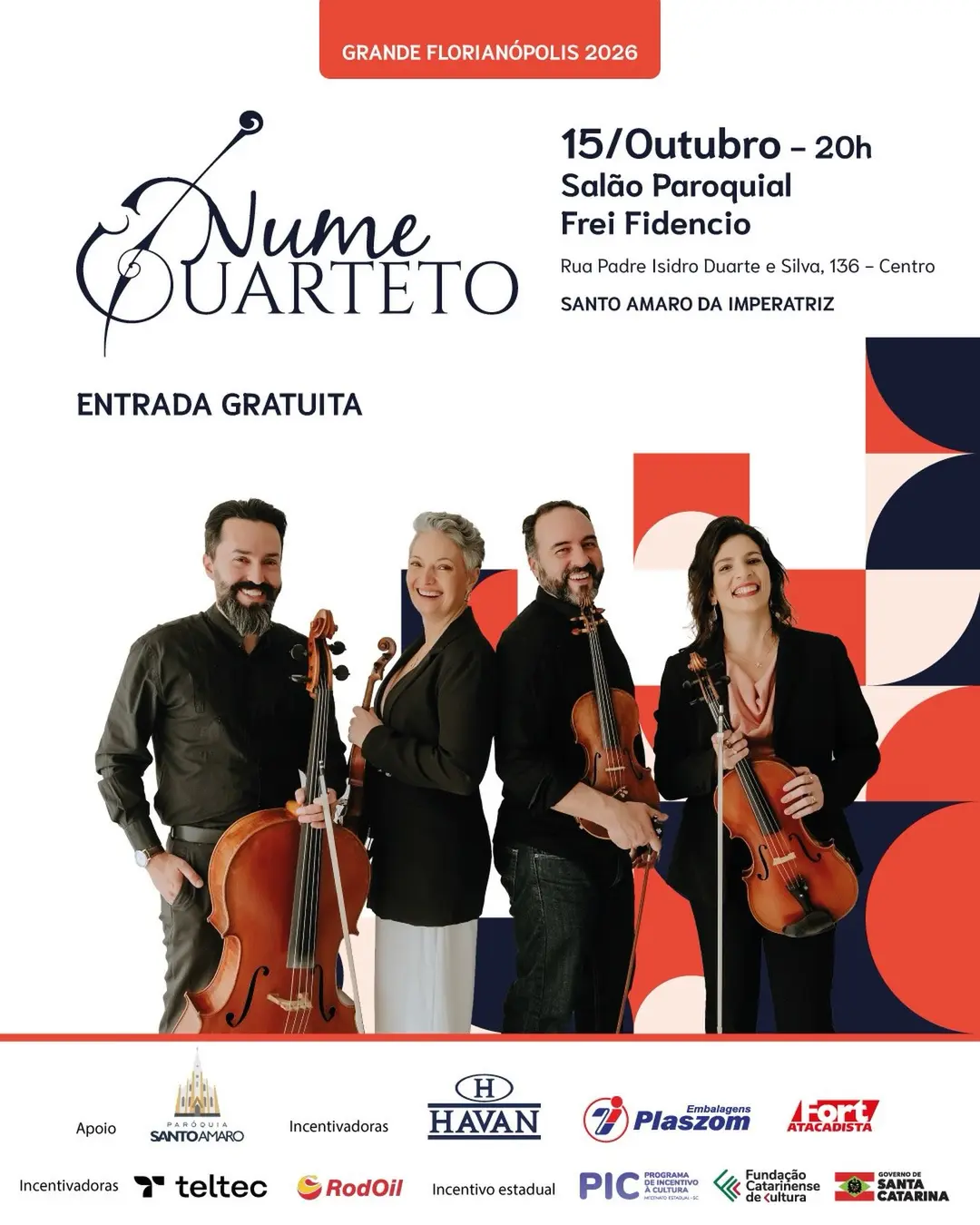 Flyer de Quarteto Nume