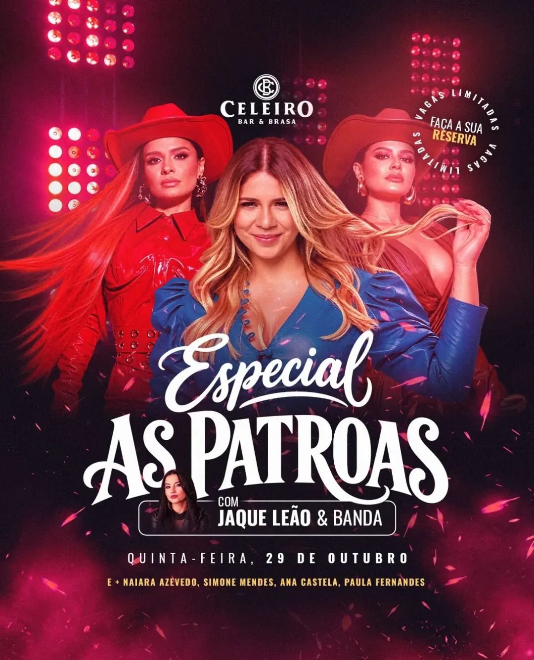 Flyer de Jaque Leão & Banda