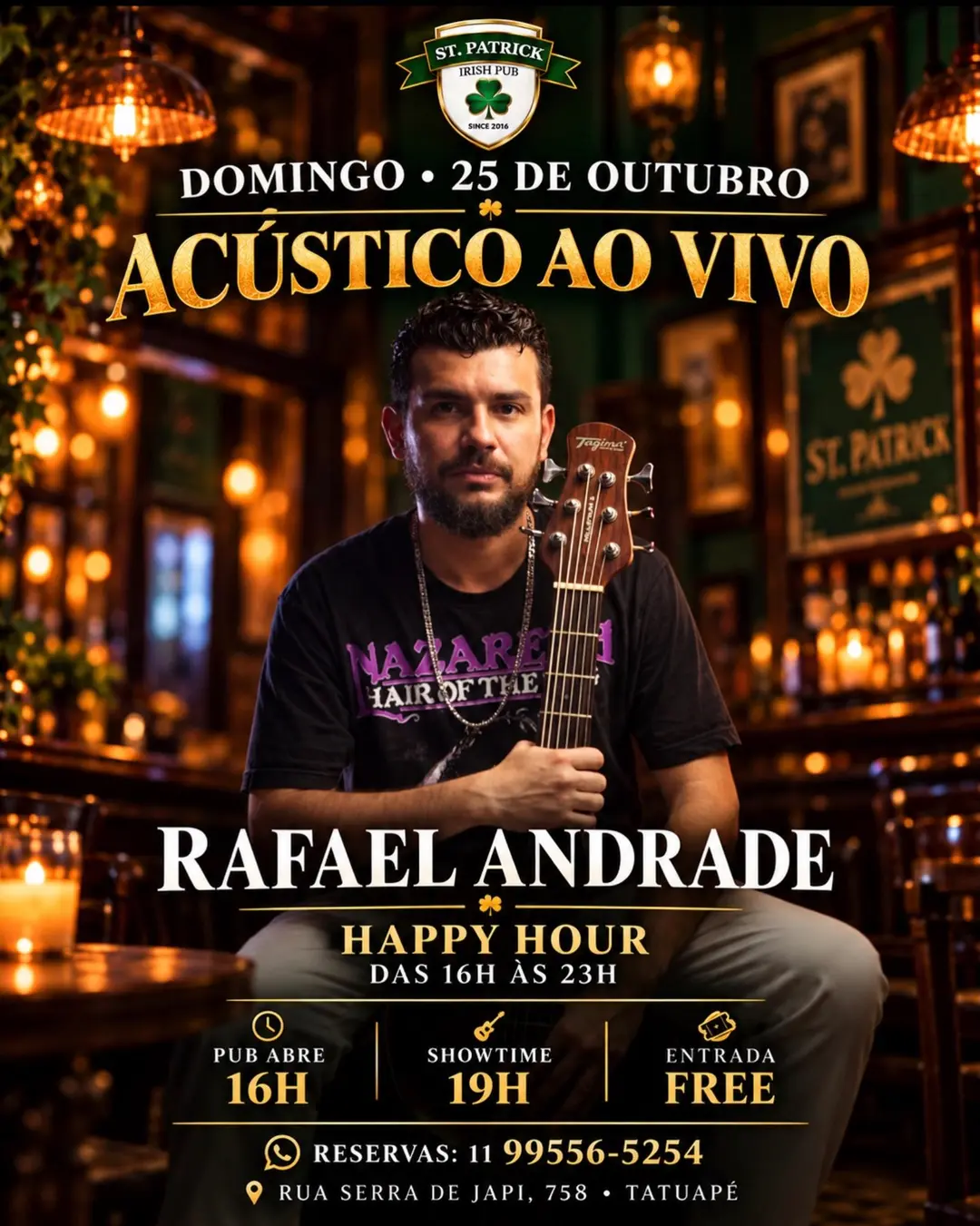 Flyer de Rafael Andrade