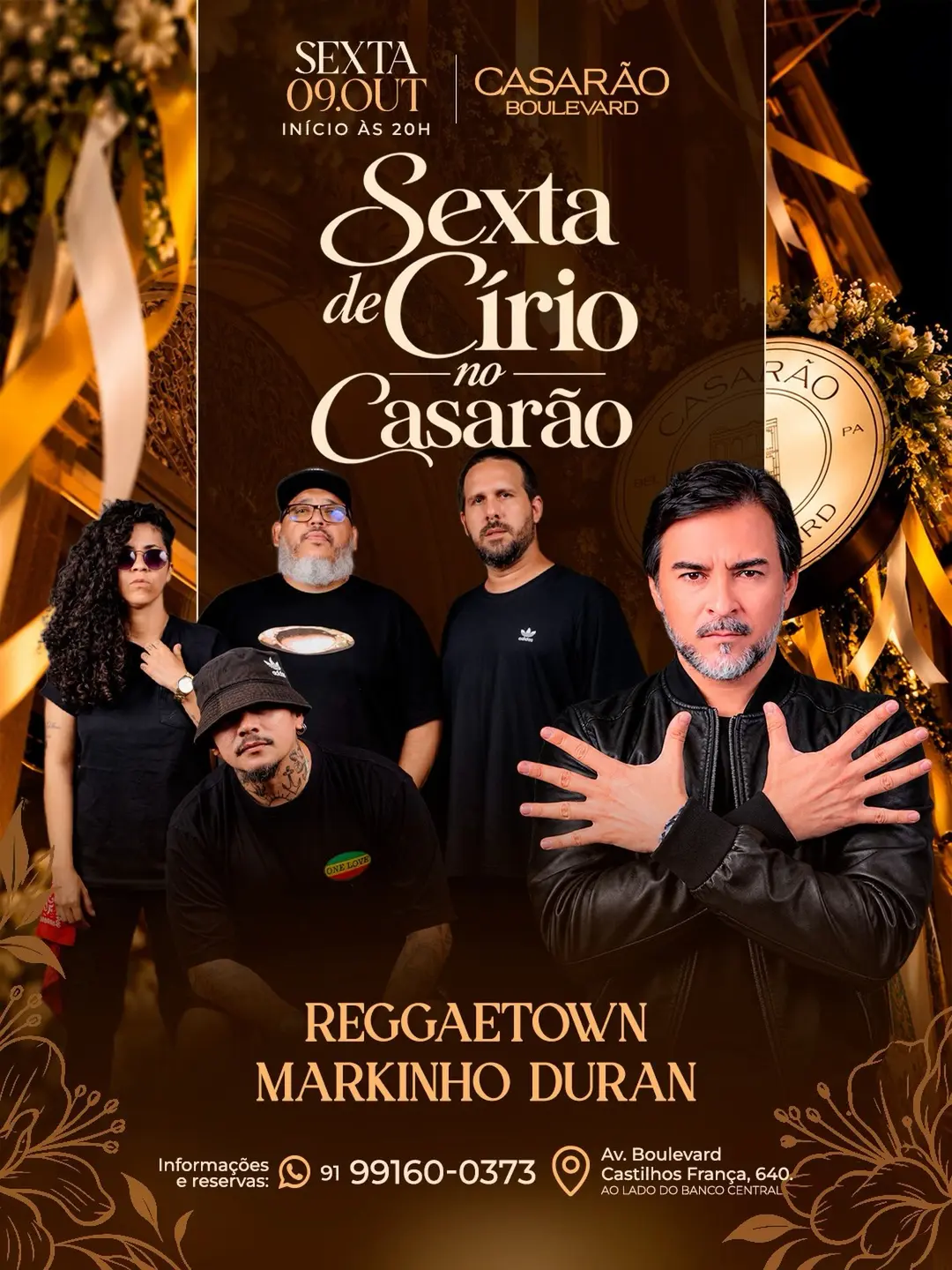 Flyer de Reggaetown e Markinho Duran