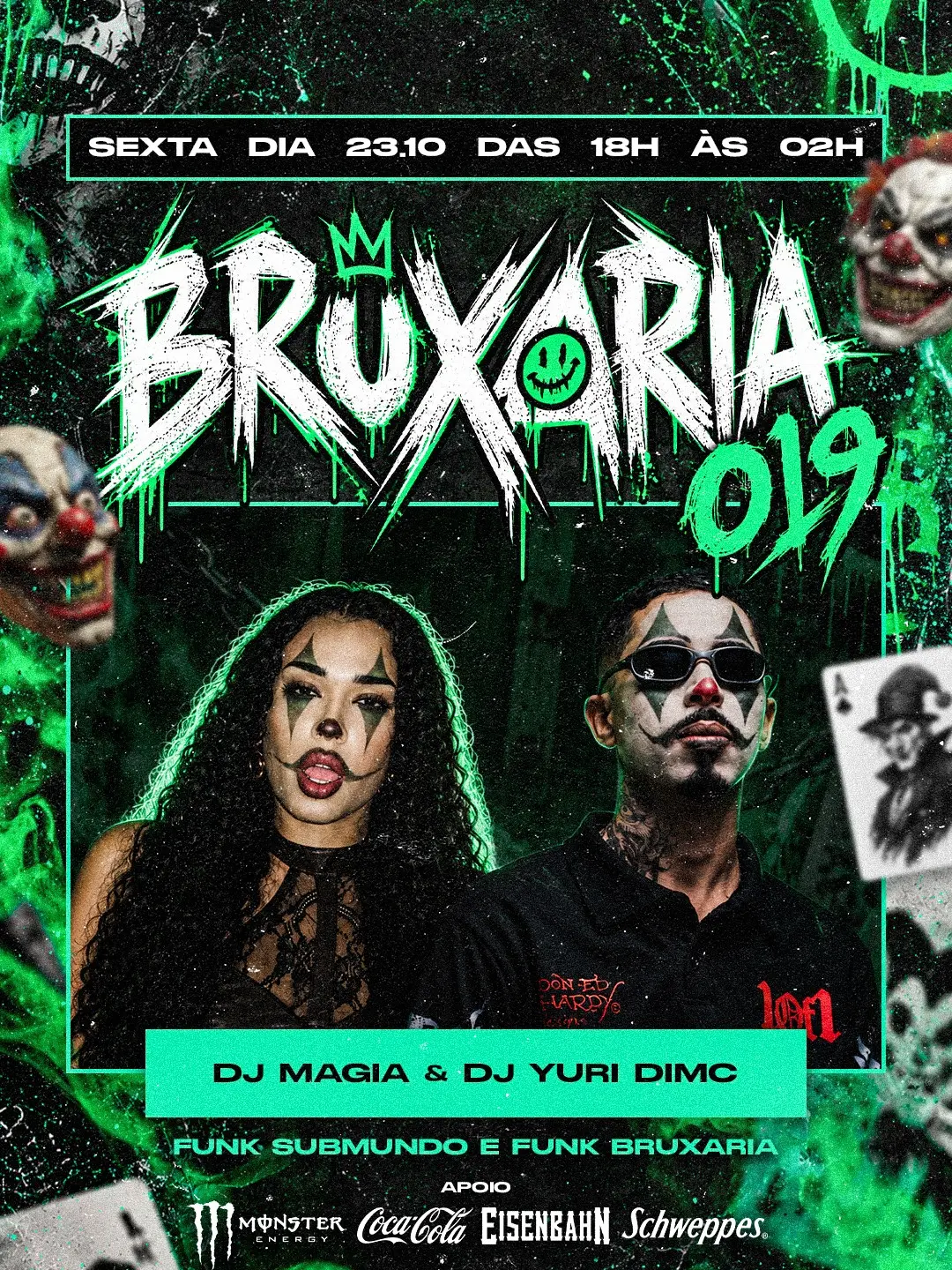 Flyer de Magia e DJ Yuri DiMC