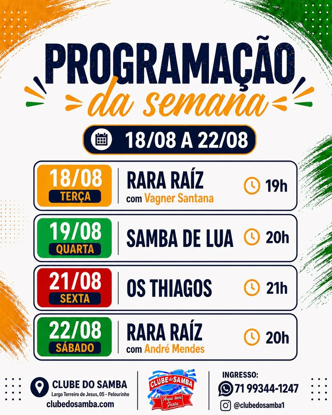 Flyer de Os Thiagos