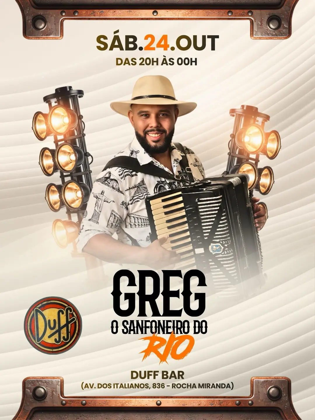 Flyer de Greg Sanfoneiro