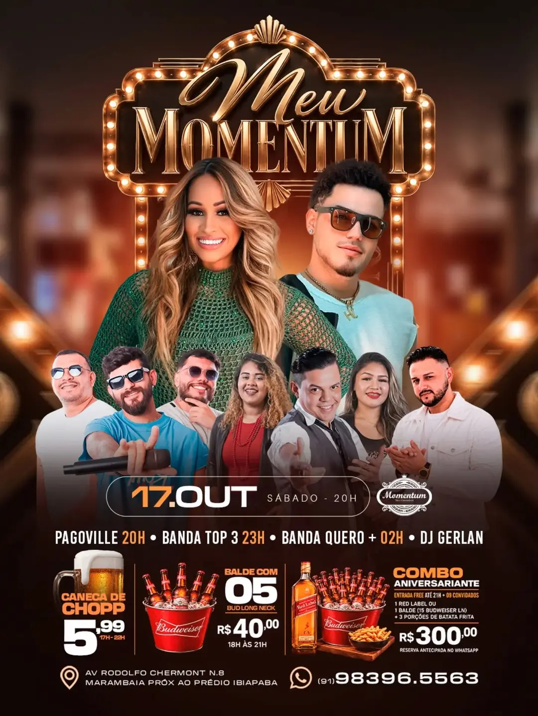 Flyer de Grupo Pagoville Oficial, Banda Top 3+ e mais 2 artistas