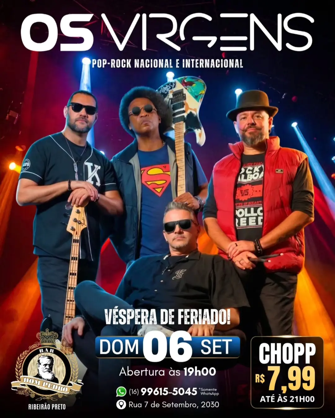 Flyer de Banda Os Virgens