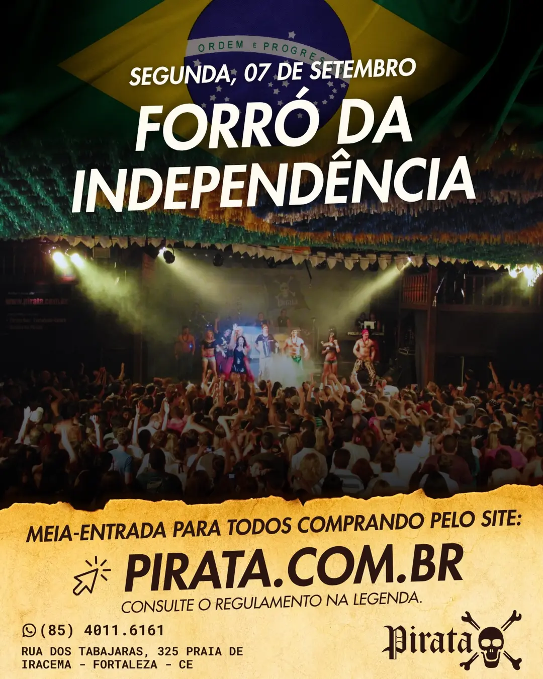 Flyer de Piratas do Forró e Banda do Pirata