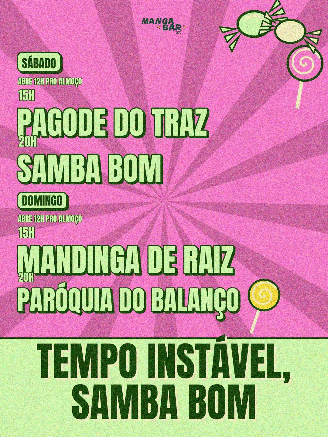 Flyer de Pagode do Traz e Grupo Samba Bom