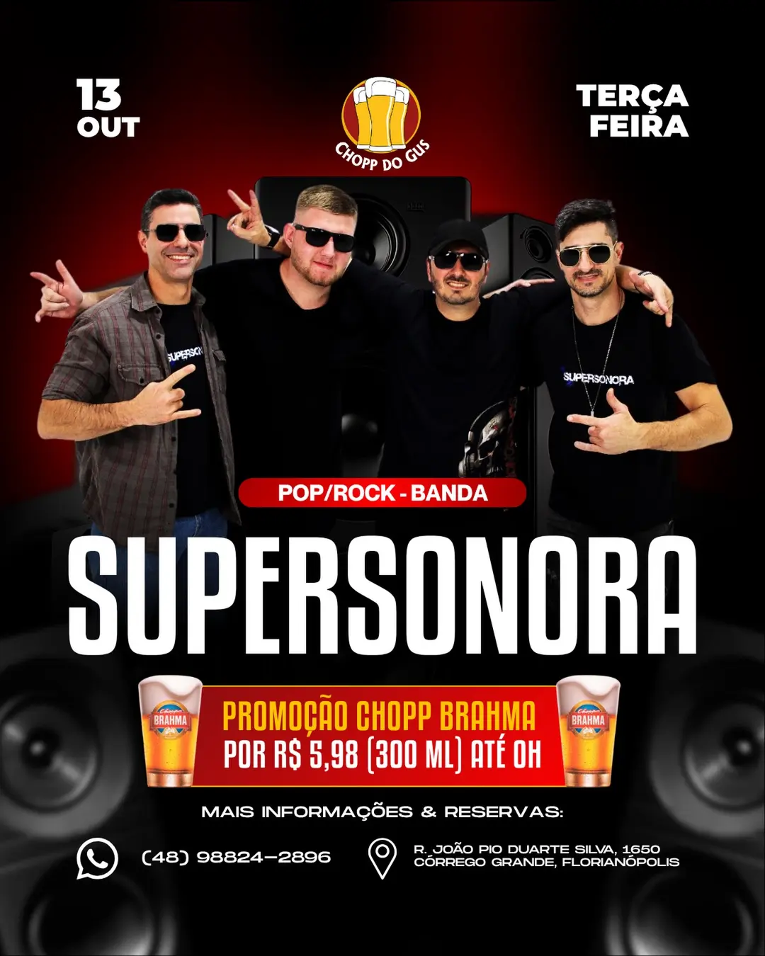 Flyer de Banda Supersonora