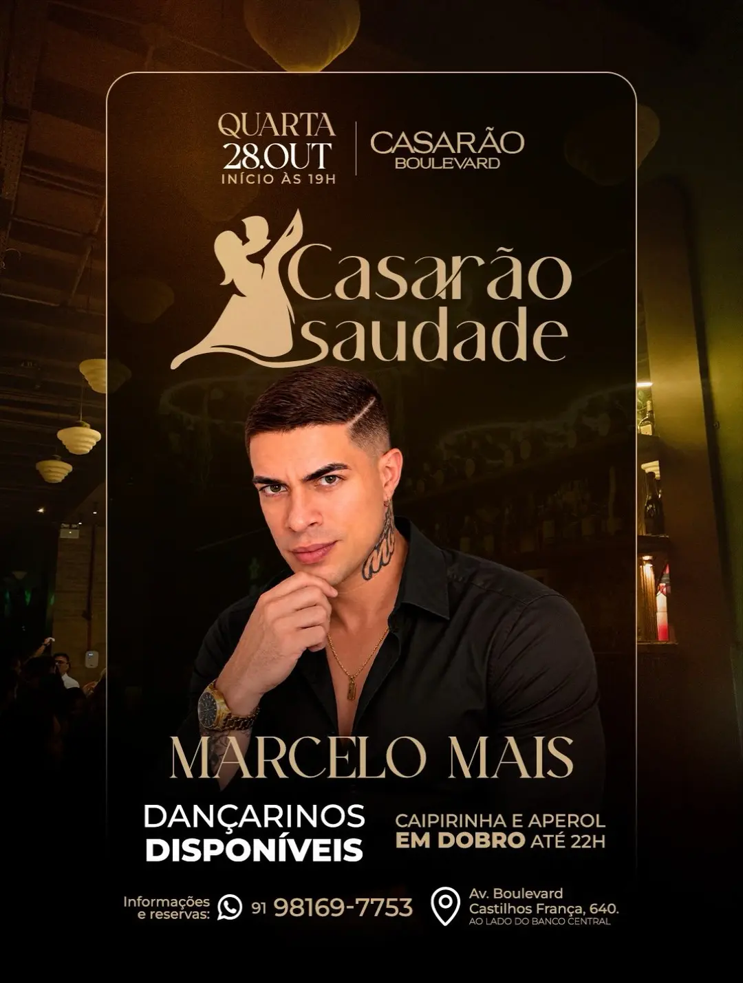 Flyer de Marcelo Mais