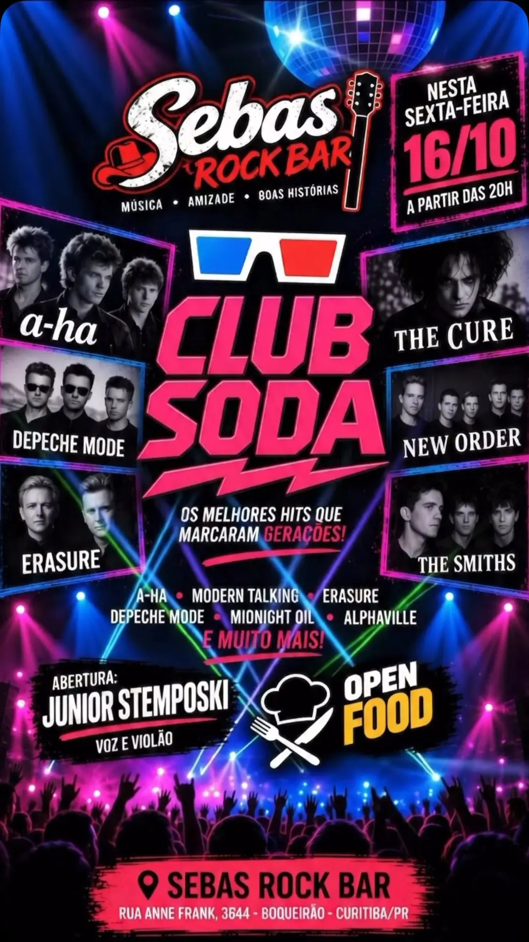 Flyer de Club Soda e Junior stemposki