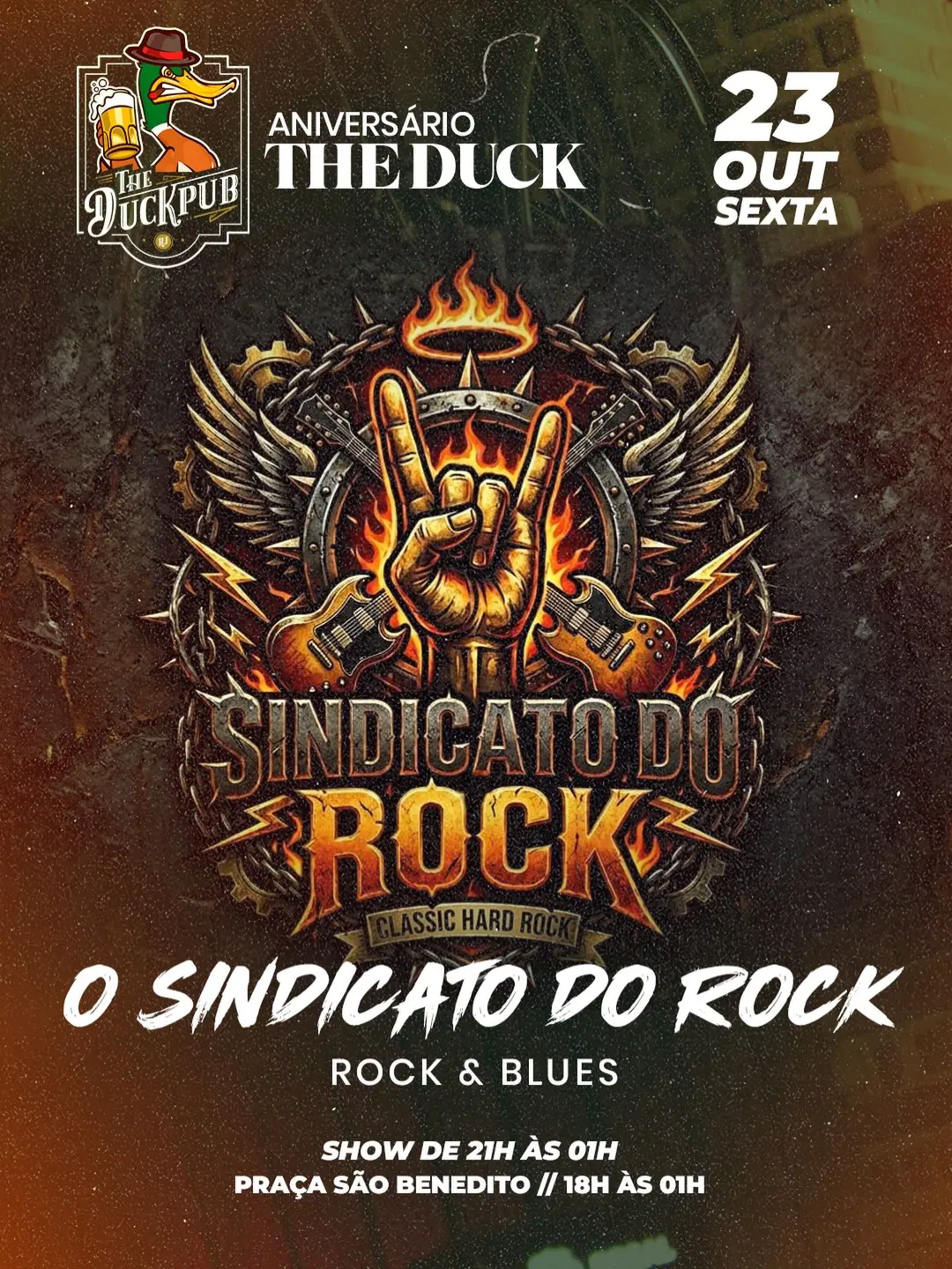 Flyer de O Sindicato do Rock