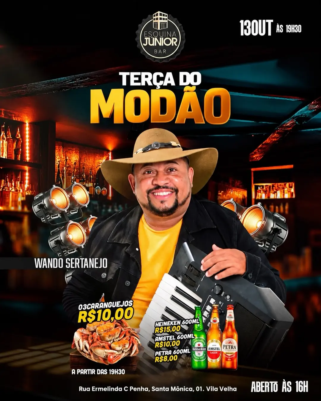 Flyer de Wando Sertanejo